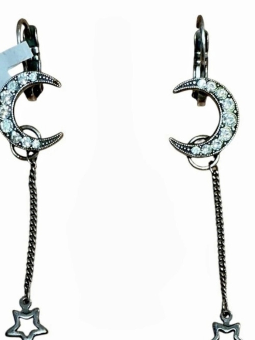 Mariana Crescent Moon Star Drop Earrings